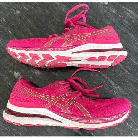 ASICS Gel-Kayano 28 Running Shoes Sneakers Fuchsia Red Walking Gym Workout-7.5 - Picture 5 of 8